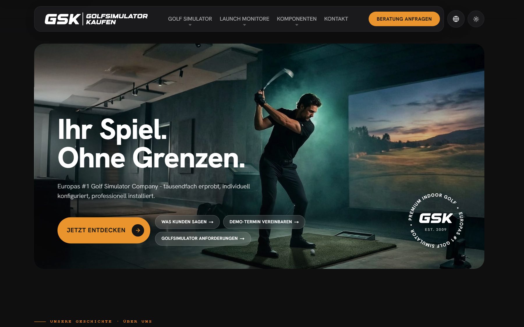Golfsimulator.kaufen heute am Rechner