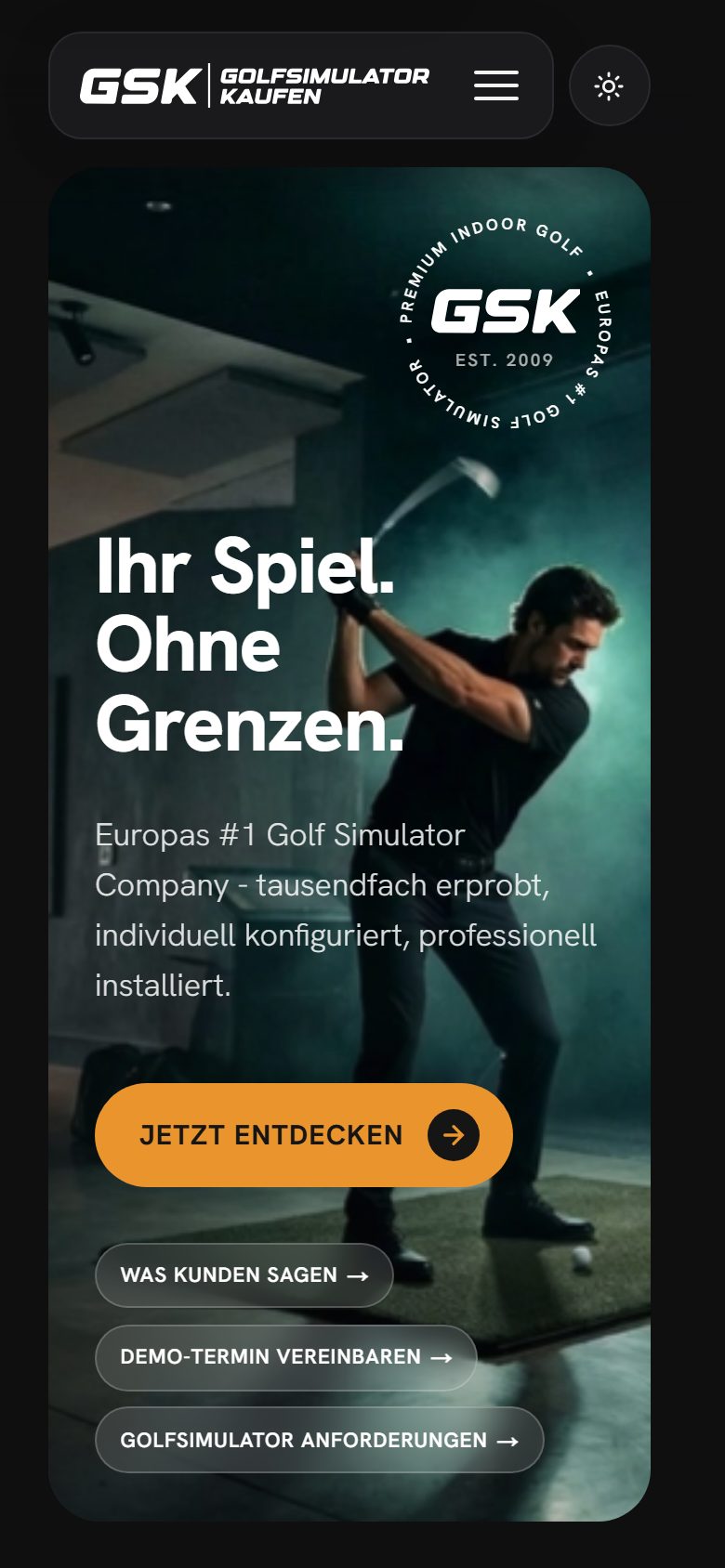 Golfsimulator.kaufen heute am Handy